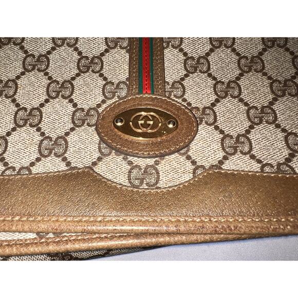 Gucci Vintage Brown GG Web Ophidia Supreme Classic Flap Crossbody Shoulder Bag - Picture 3 of 16